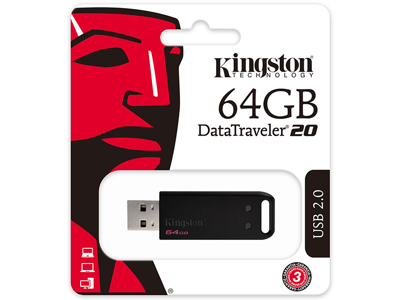 

USB флешка Kingston DataTraveler DT20 64Gb Black (DT20/64GB) USB 2.0