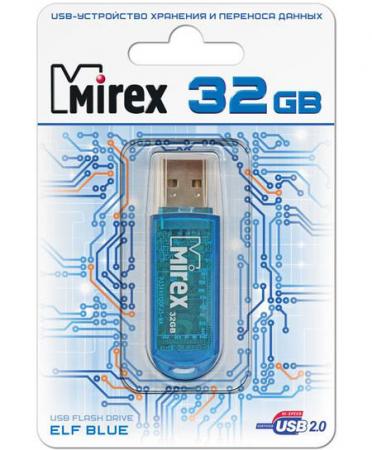 

USB флешка Mirex Elf 32Gb Blue (13600-FMUBLE32) USB 2.0 / 16 Мб/с / 8 Мб/с