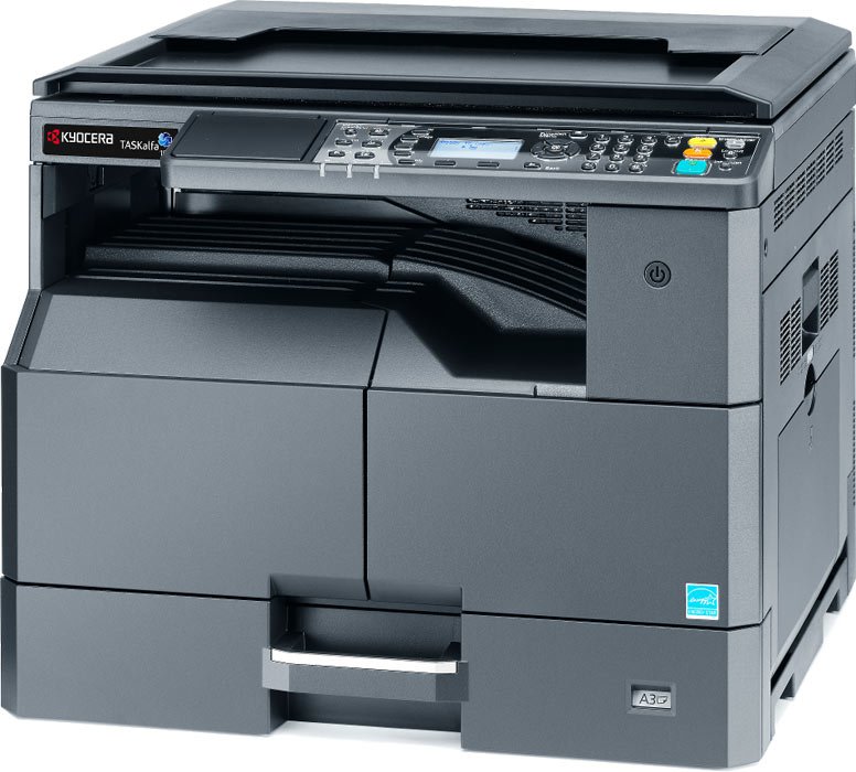 

МФУ Kyocera TASKalfa 1801 (принтер-сканер-копир, 18 ppm, A3, LAN, GDI, стартовый комплект 3000стр. без крышки)