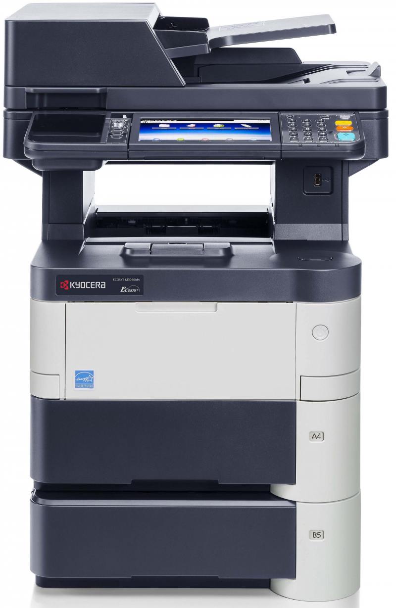 

МФУ Kyocera ECOSYS M3040idn A4, 40 стр/мин, 600 листов, duplex, USB, Ethernet, 1GB
