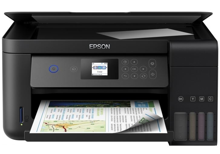 МФУ EPSON L4160 Принтер/сканер/копир. A4. Фабрика Печати. 33 стр/мин. Цветной. Wi-Fi. ЖК дисплей.