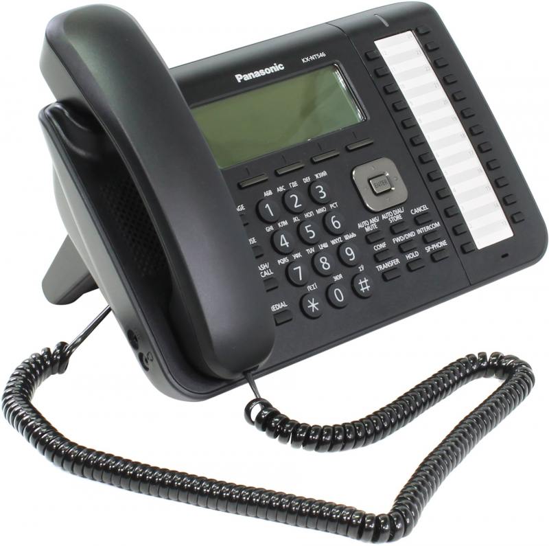 Телефон IP Panasonic KX-NT546RUB черный