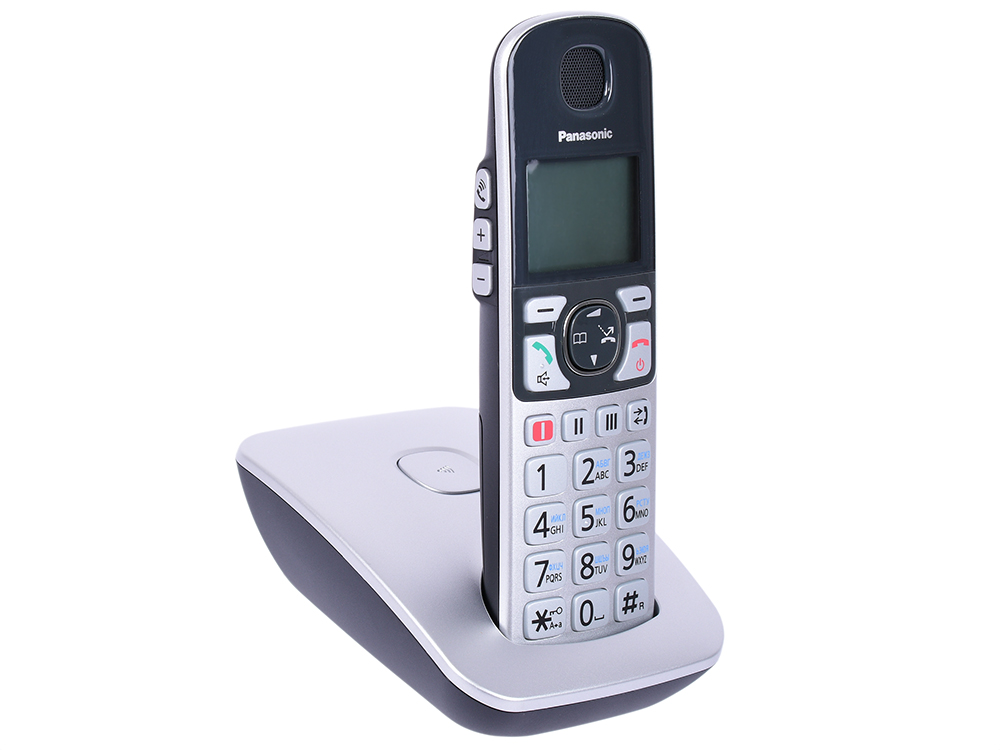 Телефон DECT Panasonic KX-TGE510RUS Эко-режим, Память 150, 330h, Функции для пожилых людей.