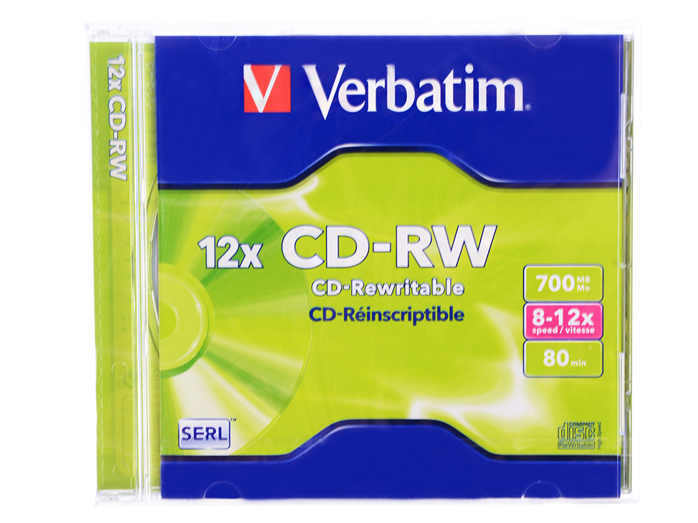 

Диск CD-RW Verbatim Jewel (43148\47) 80min 700Mb 12x