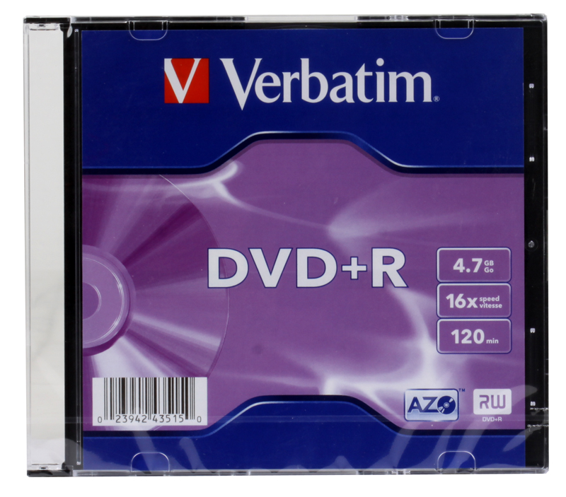 

Диск DVD+R 4.7Gb Verbatim 16x Slim (515)