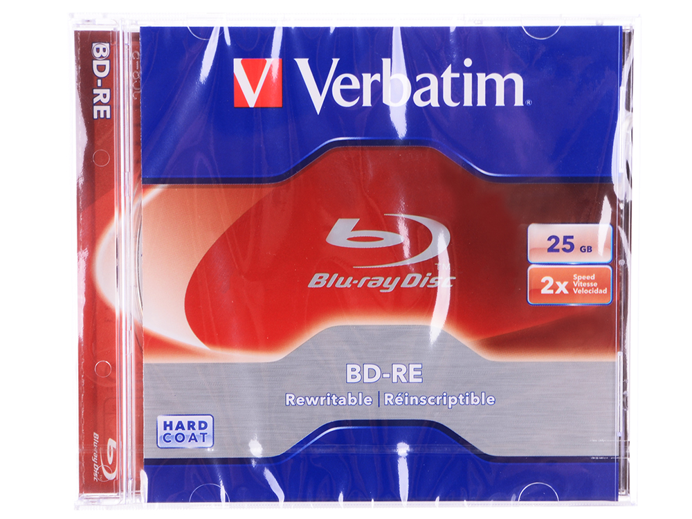 

Диск Blu-Ray Verbatim BD-RE 25Gb 1 шт (43615/43614) 2x Jewel