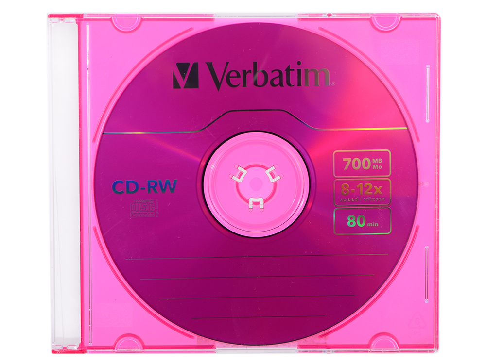 

Диск CD-RW Verbatim SL/5 Color (43167) (1 диск ) 80min 700Mb 8-12x