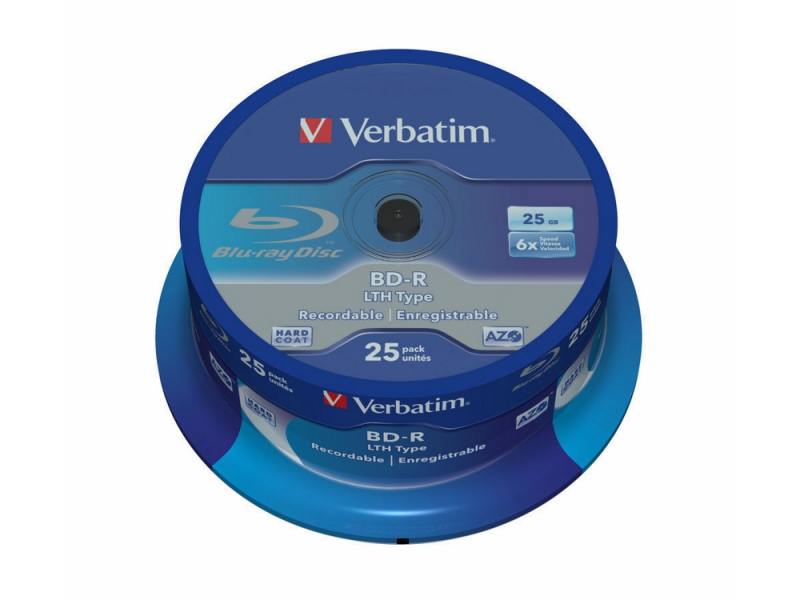 

Диски BluRay Verbatim BD-R 25Gb 6x Cake Box Printable 25шт 43743