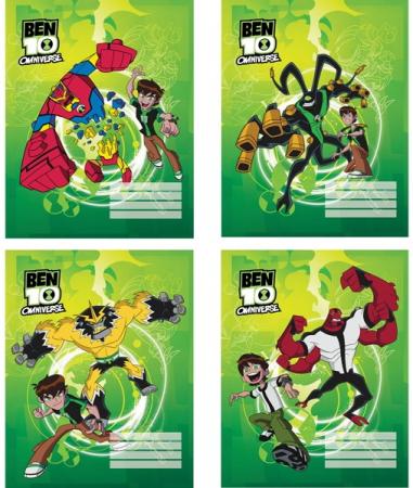 

Тетрадь ACTION! BEN10, мелованный картон, уф-лак, клетка, ф. А5, 48 л., 4 дизайна BT-AN 4801/5