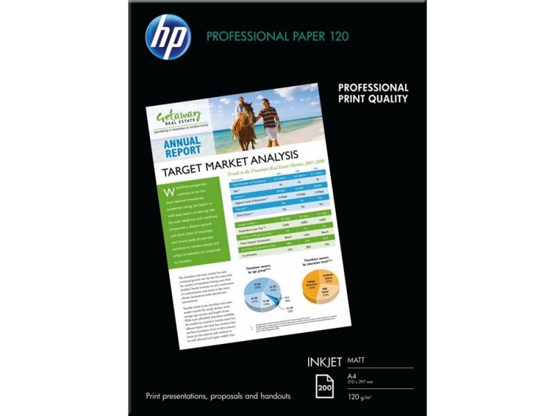 

Фотобумага HP А4 120г/м2 200л матовая Q6593A
