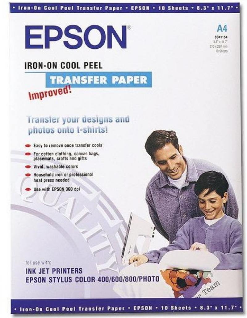 

Фотобумага Epson A4 124г/м2 термопереводная 10л C13S041154