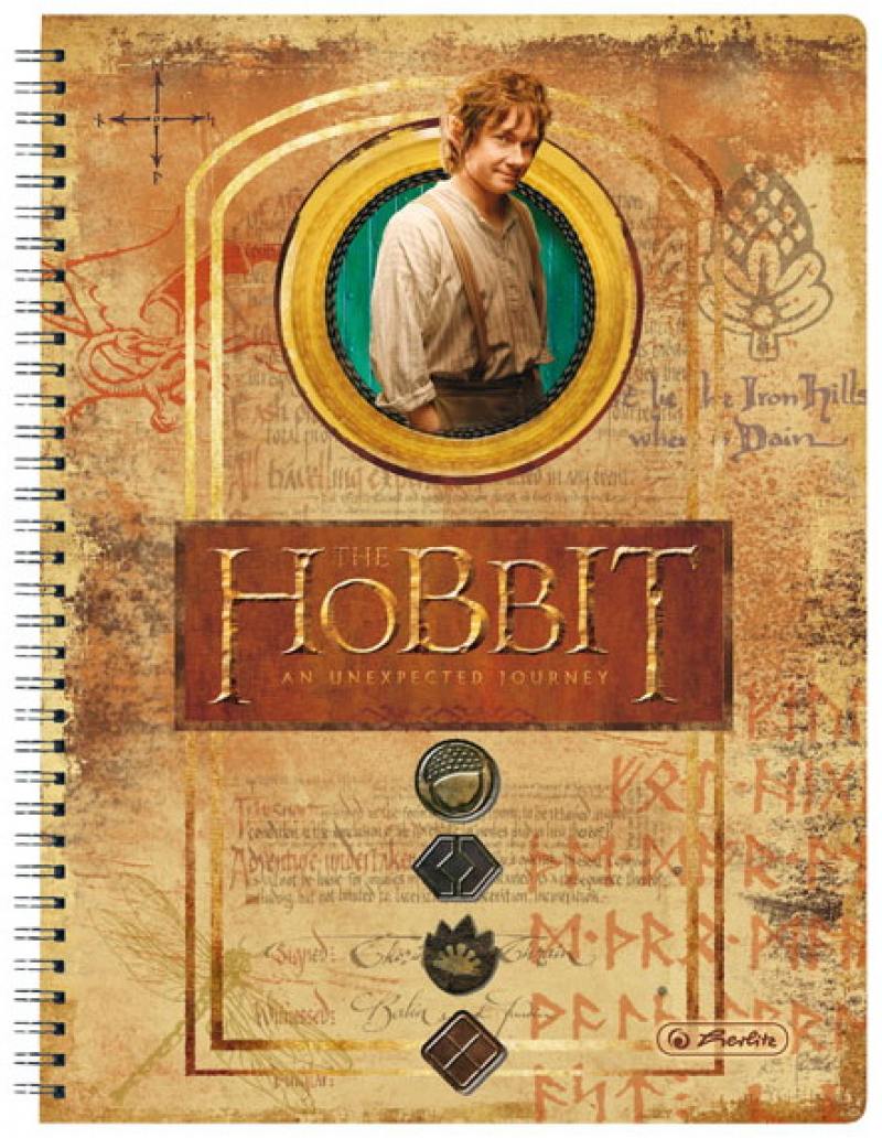 

Тетрадь общая Herlitz HOBBIT BILBO 70 листов клетка спираль 11306990 11306990