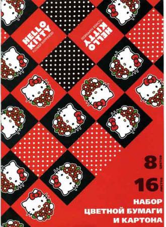 

Набор цветной бумаги и картона на склейке ACTION!HELLO KITTY, ф.А4,16 л, 8 цв.(8л.-карт,8л.-бум),2 д