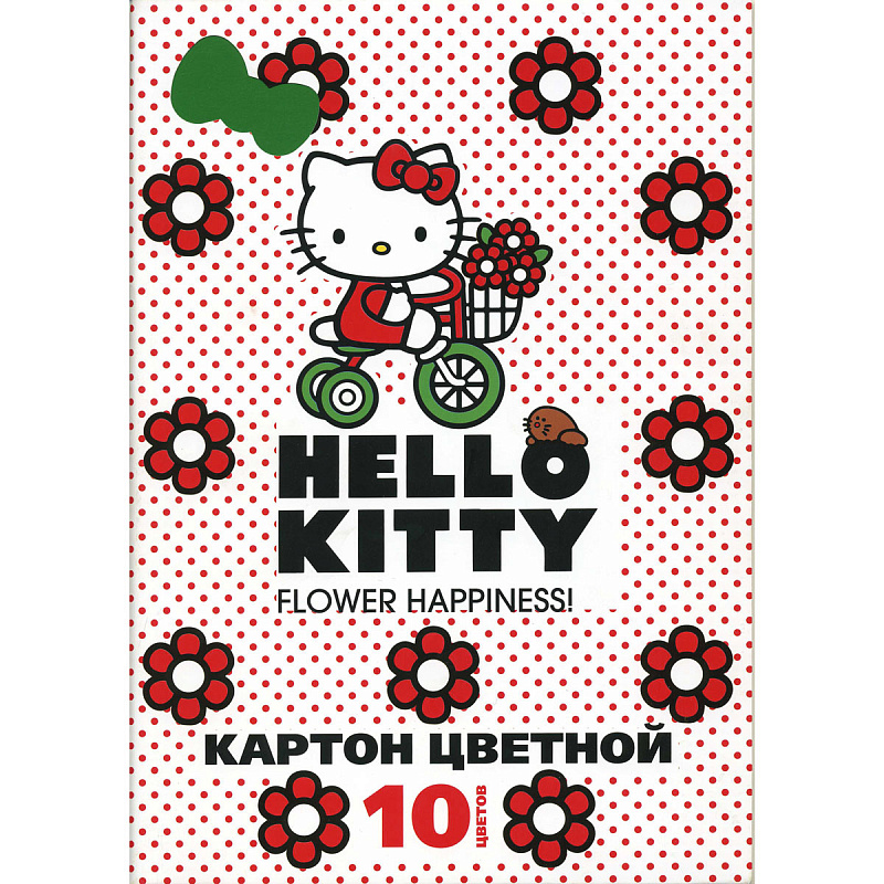 

Набор цветного мелов. картона ACTION! HELLO KITTY, дв. клап,ф.А4,10 л,10 цв.,2 диз.