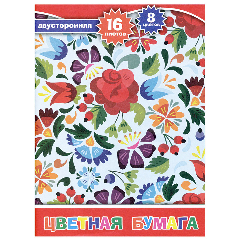 

Набор цветной двустор. бумаги ACTION!, офс.обл., блок-газетн.бумага, ф. А4, 8цв., 16л. (3)