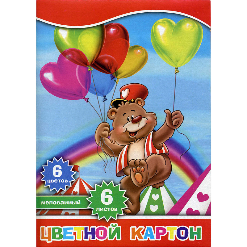 

Набор цветного мелованного картона ACTION! ф. А4, 6цв., 6л
