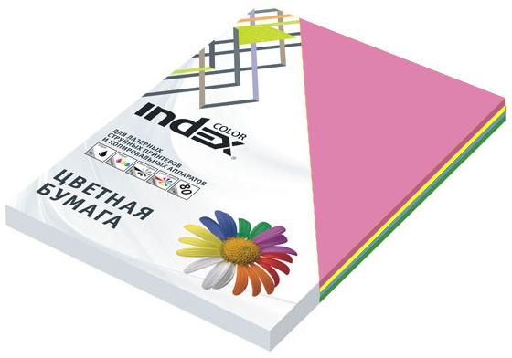 

Бумага цветная, Index Color, 80гр, А4, 5х50 (22,57,68,77,29), 250л