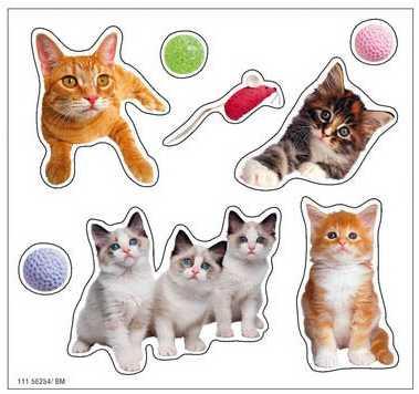 

Наклейки КОШКИ, 2 листа, разм.8 x 7,5 см