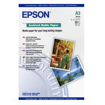 

Бумага Epson A3 192 г/кв.м Archival Matte Paper [C13S041344] 50л