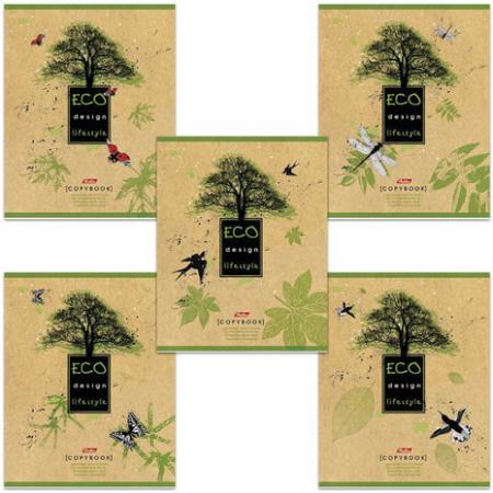 

Тетрадь 80 л., HATBER, клетка, обложка КРАФТ ECO, "Life Style"