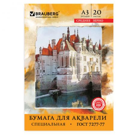 

Папка для акварели BRAUBERG A3 20 листов 122908