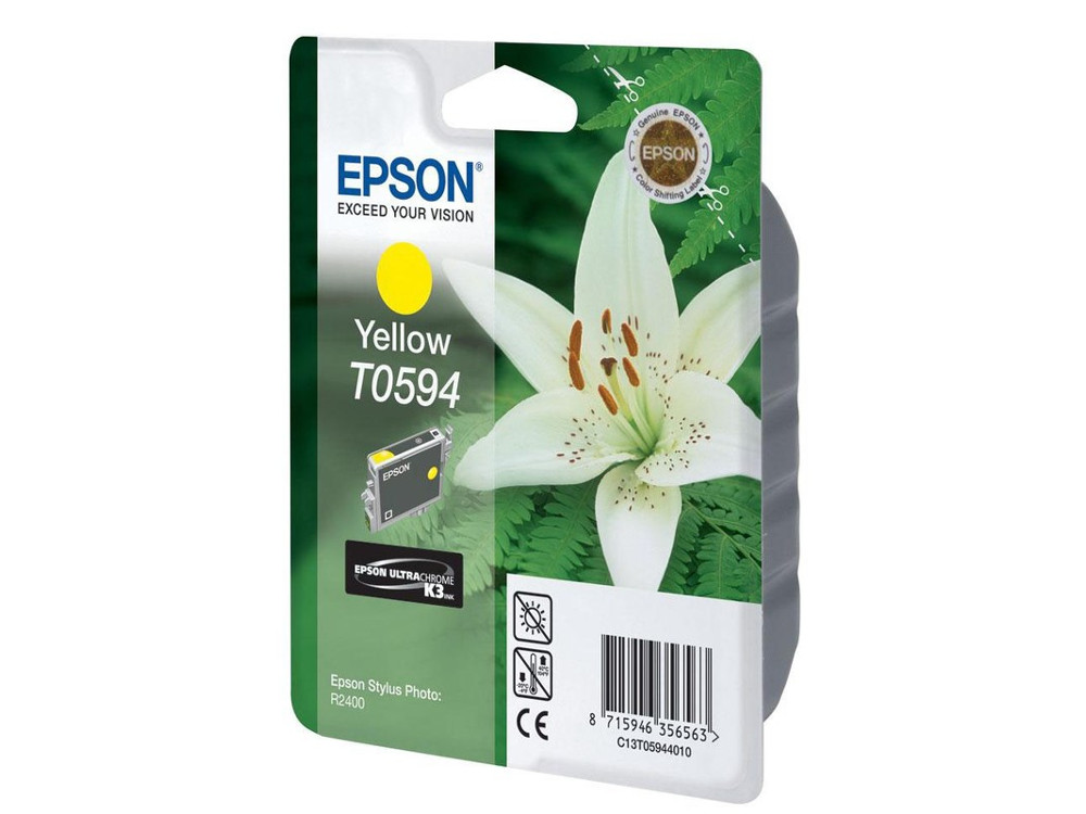 

Картридж Epson Original T059440 желтый (yellow) 440 стр для Epson Stylus Photo R2400