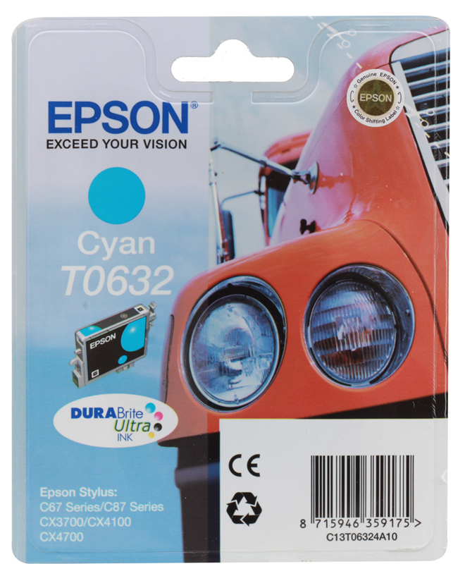 

Картридж Epson Original T06324A голубой для C67/C87 CX3700/CX4100/CX4700