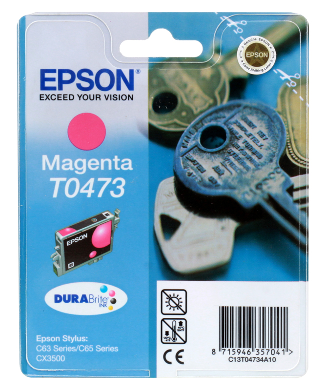 

Картридж Epson Original T04734A (magenta) /для Stylus С63/