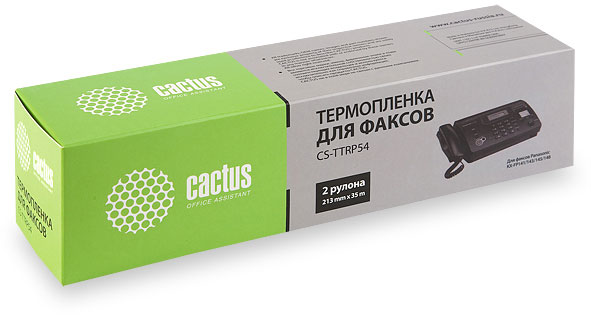 

Термопленка CACTUS CS-TTRP54 для факсов Panasonic (KXF-A54) KX-FP141/143/145/148 (2шт/ 231mm х 35м.)