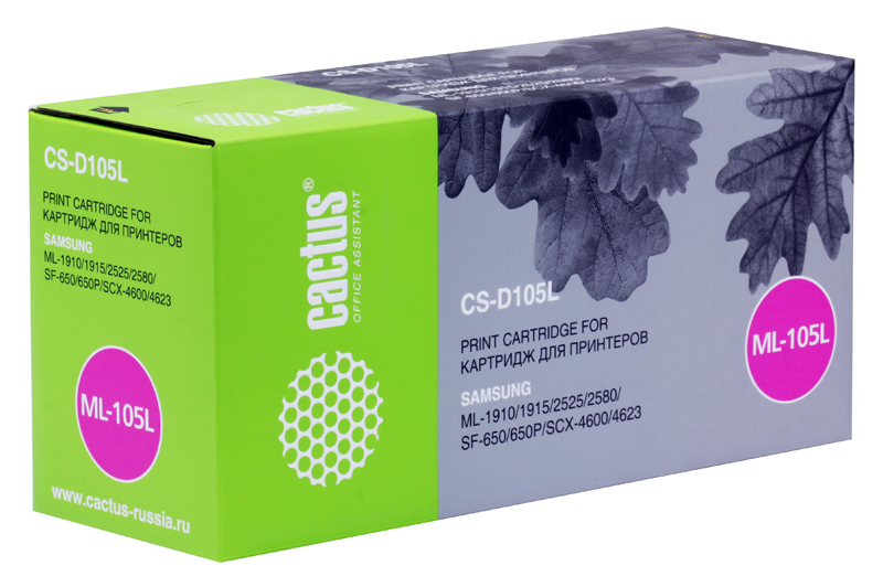 Картридж CACTUS CS-D105L для принтеров Samsung ML-1910/1915/2525/2580; SCX-4600/4623/SF-650, 2500 стр. цена Картридж CACTUS CS-D105L для принтеров Samsung ML-1910/1915/2525/2580; SCX-4600/4623/SF-650, 2500 стр. цены онлайн