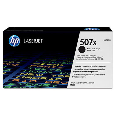 Картридж HP CE400X (№507X) для CLJ Color M551 series. Черный. 11000 страница. lcl 507x 507a ce400x ce400a 2 pack black laser toner cartridge compatible for hp enterprise 500 color m551 n dn xh