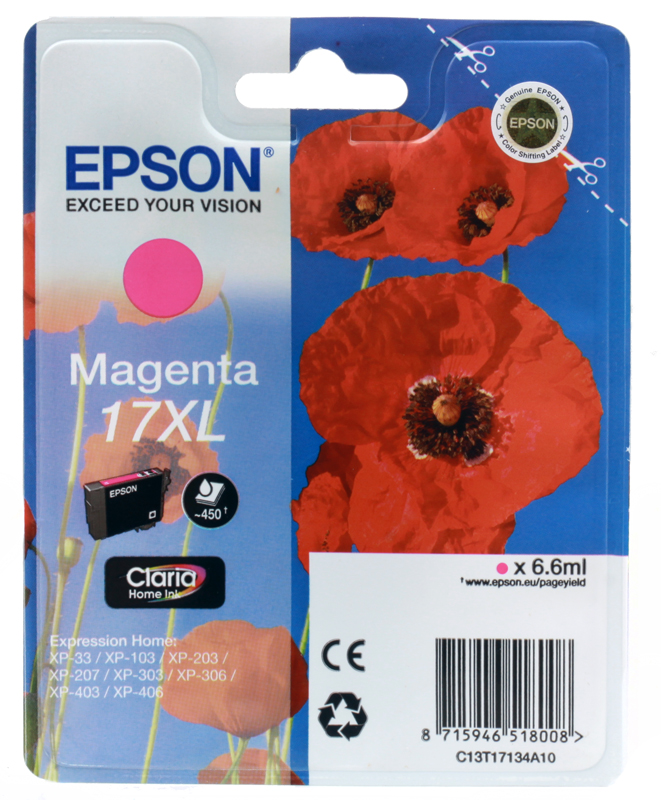 

Картридж Epson Original T17134A10 Expression Home XP пурпурный повышенной емкости