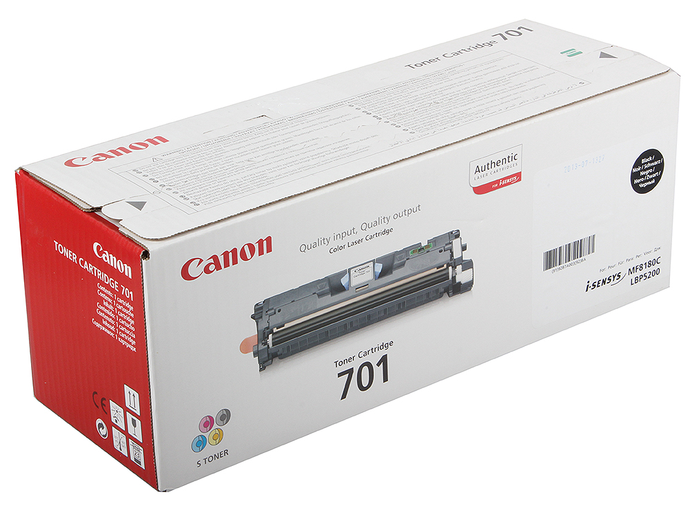 

Картридж Canon 701Bk черный (black) 5000 стр для Canon i-SENSYS MF8180C / LBP5200