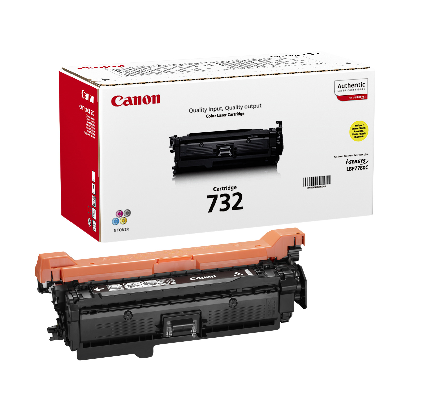 Картридж Canon 732Y для принтеров LBP7780Cx. Жёлтый. 6400 страниц.