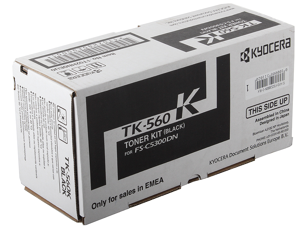 Тонер Kyocera TK-560BK для FS C5300 DN. Чёрный. 12000 страниц. kyocera tk 160 2 500 стр black для fs 1120d dn
