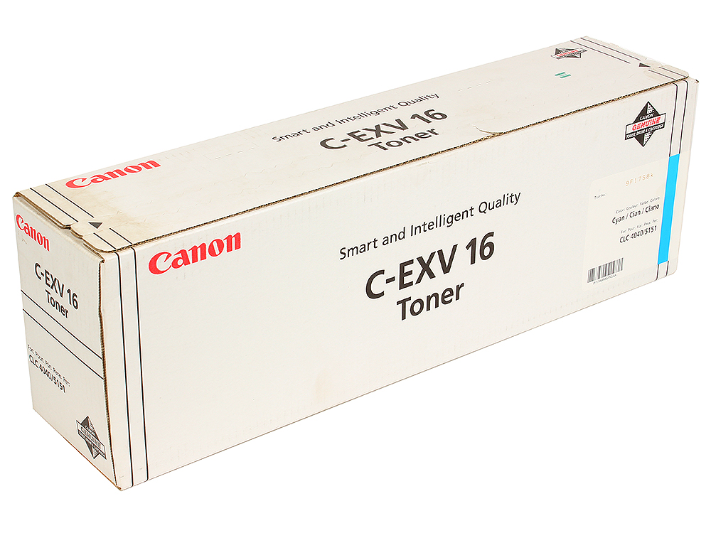 

Тонер-картридж Canon C-EXV16C для CLC4040, CLC5151. Голубой. 36000 страниц.