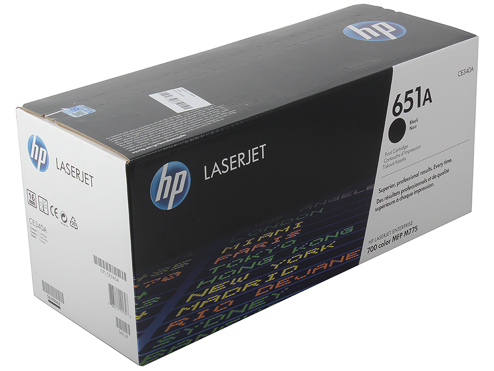 Картридж HP CE340A (HP 651A) для принтеров HP LaserJet 700 Color MFP 775. Черный.