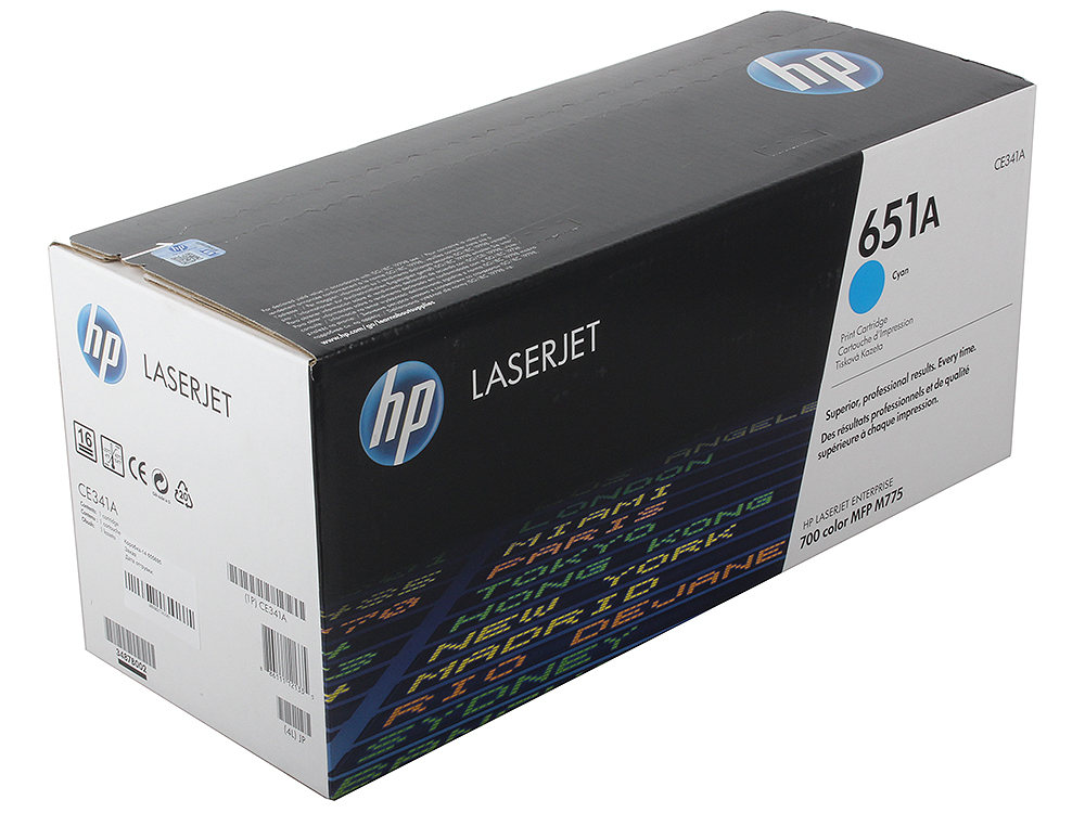 Картридж HP 651A (CE341A) голубой (cyan) 16 000 стр для HP LaserJet Enterprise 700 M775dn/M775f/M775z/M775z+