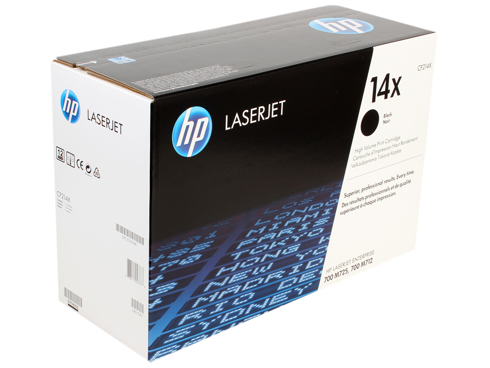 Картридж HP CF214X для LaserJet Enterprise 700 Printer M712dn/M712xh/M725dn/M725f/M725z. Черный. 17500 страниц.