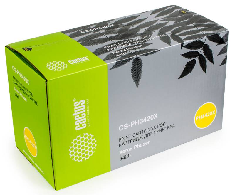 

Картридж Cactus CS-PH3420X для Xerox Phaser 3420. Чёрный. 8000 страниц. (106R01034)