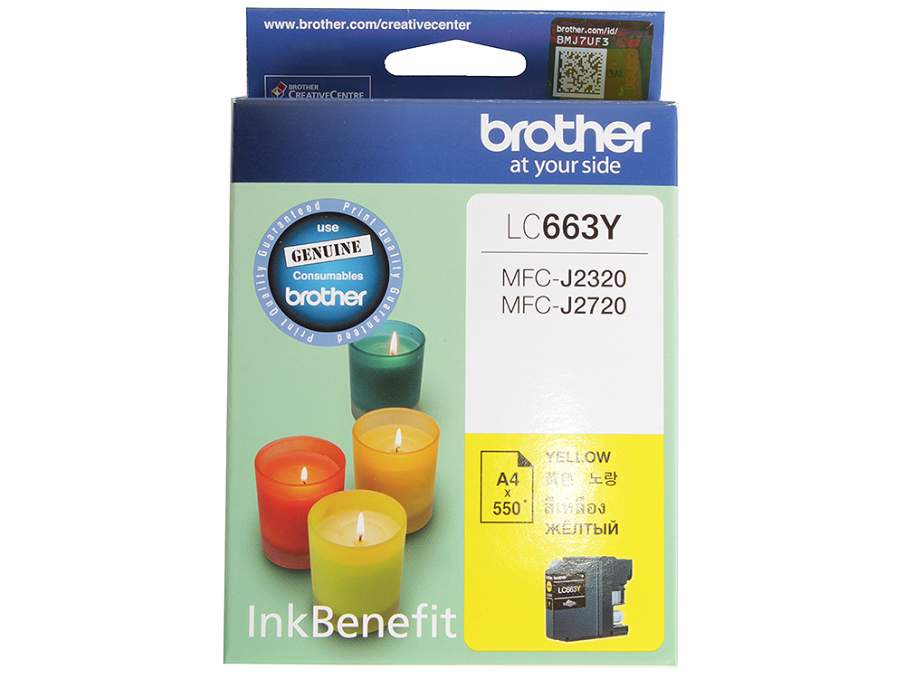 все цены на Картридж струйный Brother LC663Y онлайн