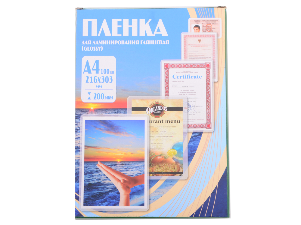 

Плёнка для ламинирования Office Kit A4 (PLP216*303/200) 216х303 мм, 200 мкм, глянцевая, 100 шт.