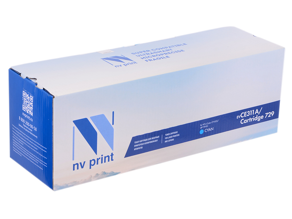 

Картридж NV-Print совместимый с Canon 729C для i-SENSYS LBP-7010 Color. Голубой. 1000 страниц.