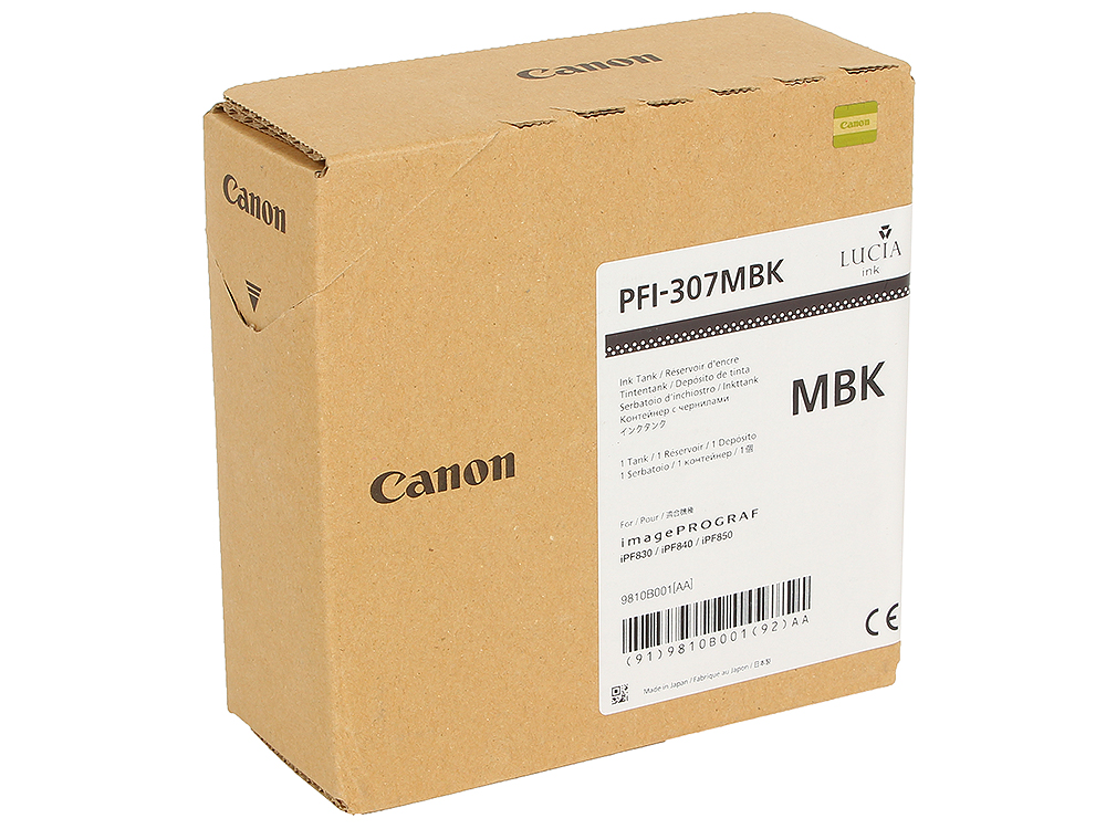 все цены на Картридж Canon PFI-307 MBK Чёрный матовый онлайн