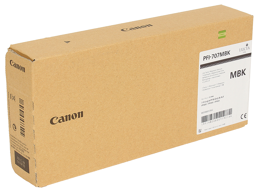 все цены на Картридж Canon PFI-707 MBK Чёрный матовый онлайн