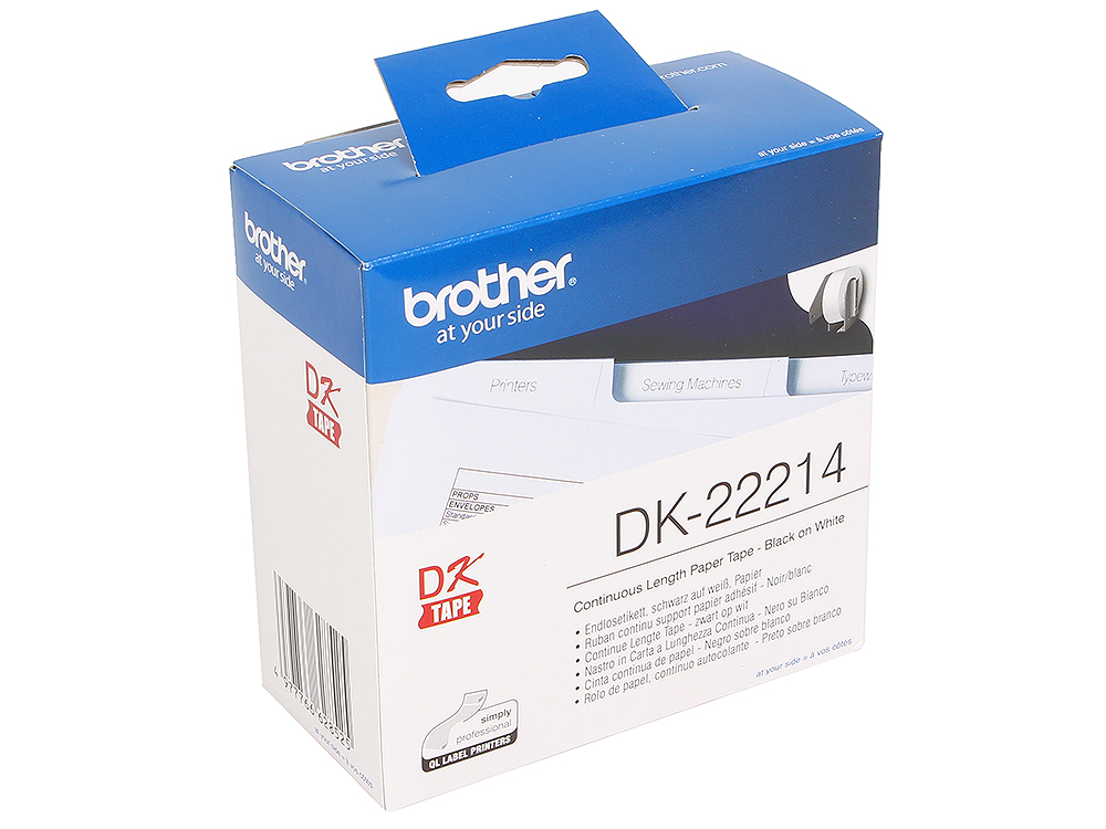 

Лента Brother DK22214 бумажная клеящаяся белая 12мм*30,48м