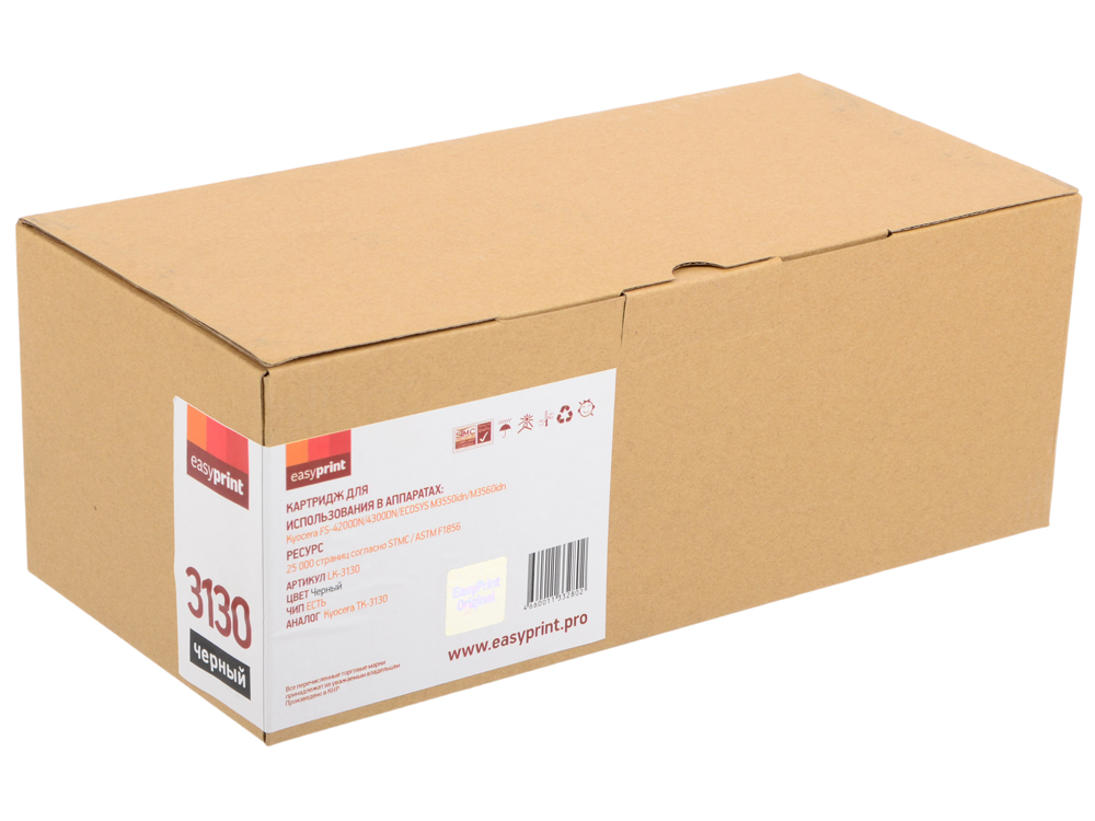 

Тонер-картридж EasyPrint LK-3130 для Kyocera FS-4200DN/4300DN/ECOSYS M3550idn/M3560idn. Чёрный. 25000 страниц.