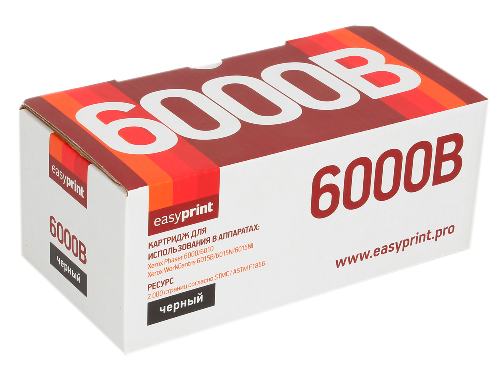 

Картридж EasyPrint LX-6000B для Xerox Phaser 6000/6010N/WorkCentre 6015. Чёрный. 2000 страниц. с чипом (106R01634)