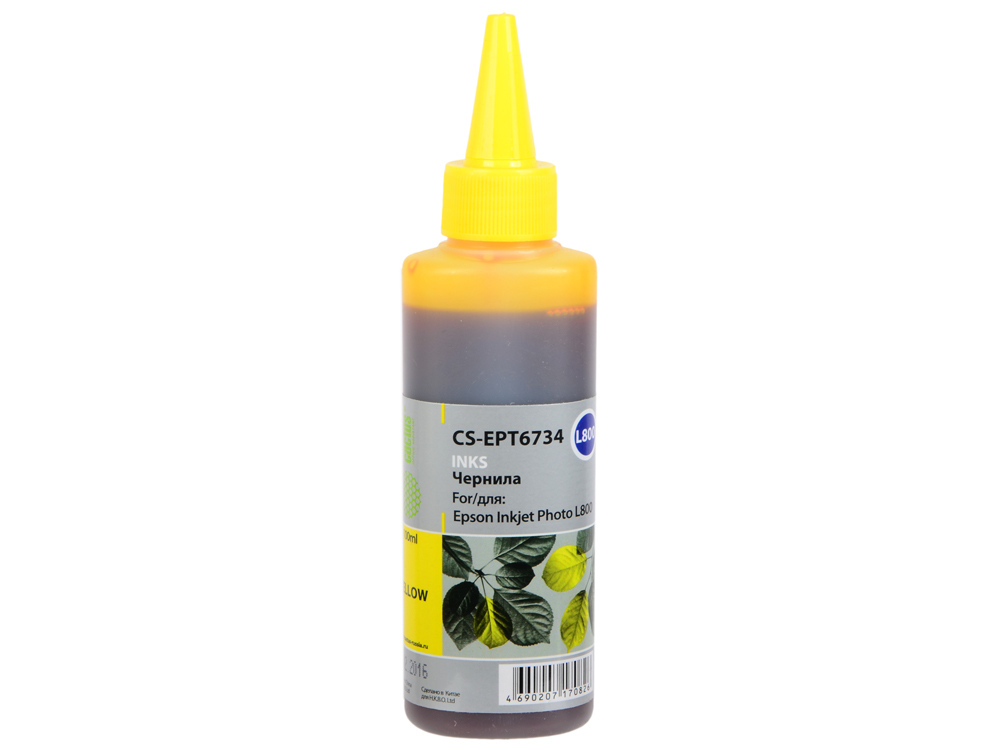 

Чернила Cactus CS-EPT6734 желтый (yellow) 100 мл для Epson INKjet Photo L800