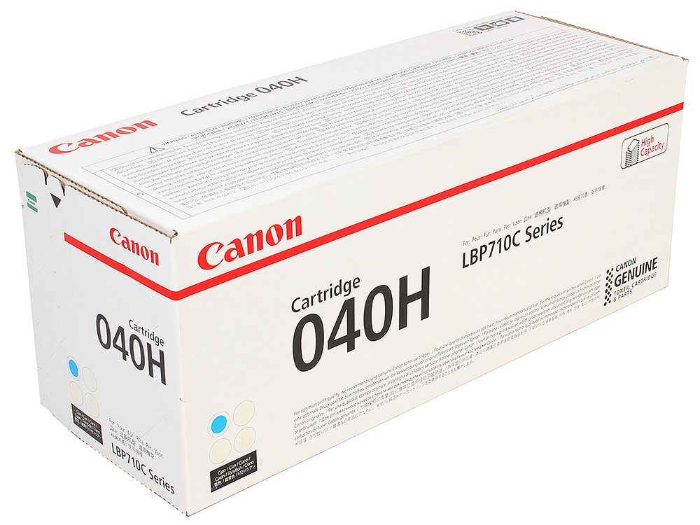 Картридж Canon 040 H C голубой (cyan) 10000 стр. для i-SENSYS LBP712Cx, LBP710Cx